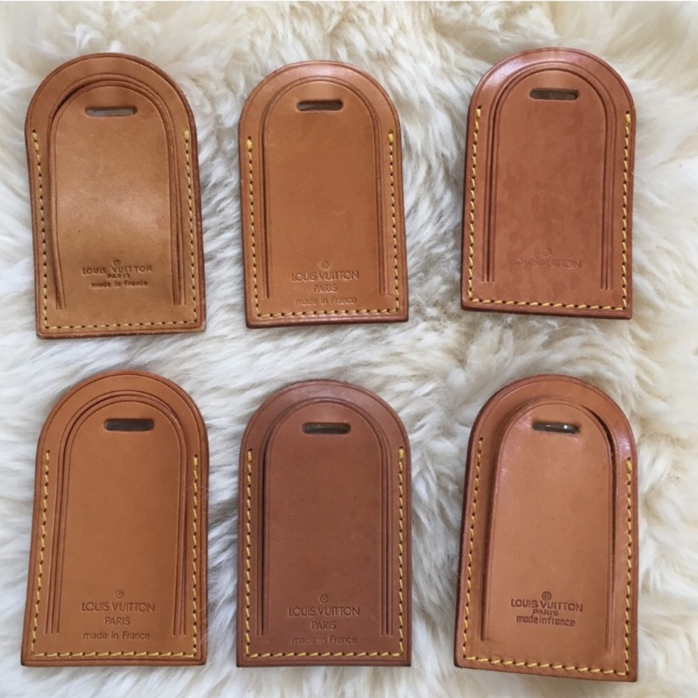 ONE Louis Vuitton leather luggage tag authentic - Picture 3 of 6